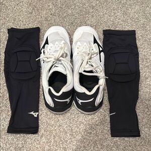 Mizuno Black and White Athletic Underwear and Socks